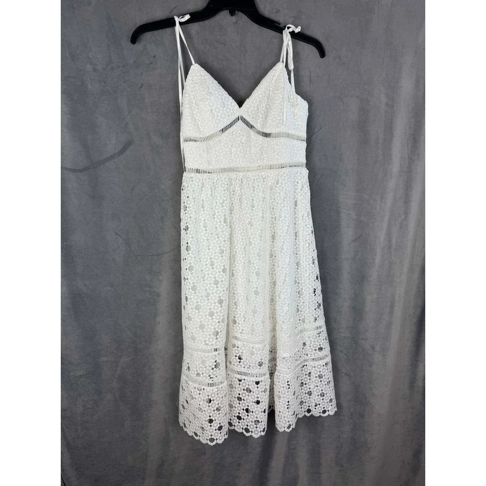 bardot lace midi dress white Bardot Marico Lace Midi Dress Orchid Wht